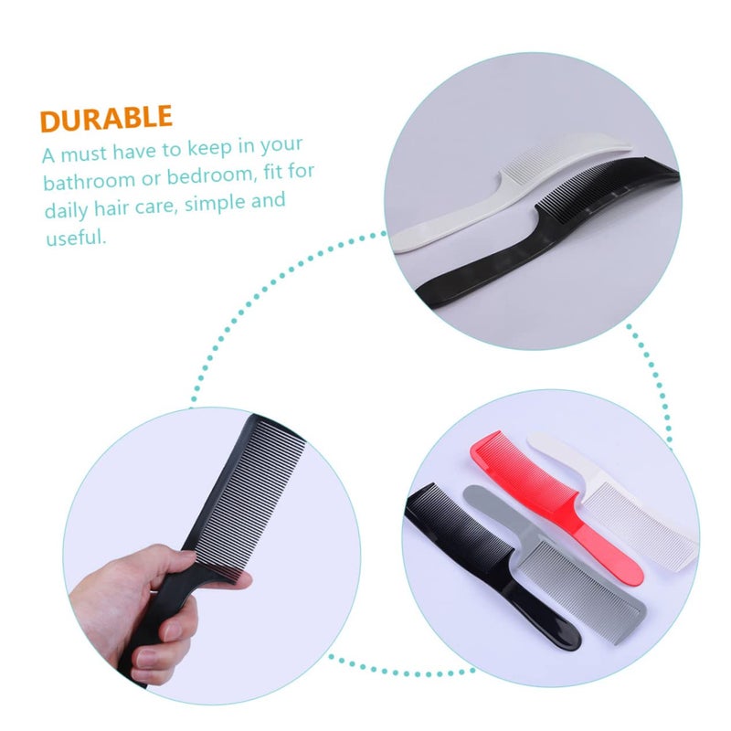 4Pcs Professional Hair Cutting Comb Set Round Handle Barber Styling Tool - Image 3